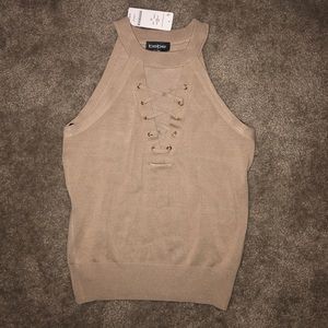 bebe sleeveless top